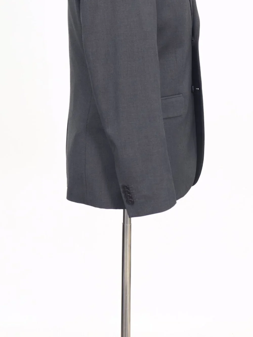 H&M 42R Gray Blazer Sport Coat Jacket 2-Button Solid W881